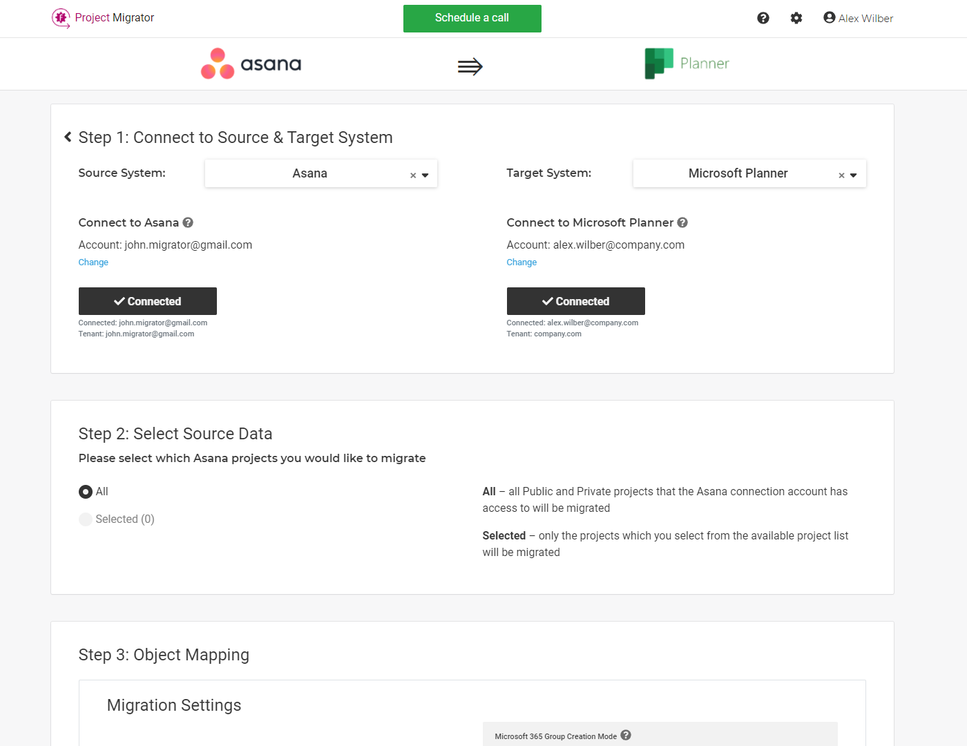 screenshot of FluentPro Project Migrator